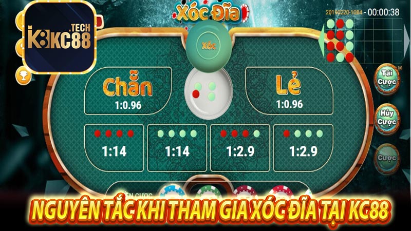 Nguyên tắc khi tham gia xóc đĩa tại KC88